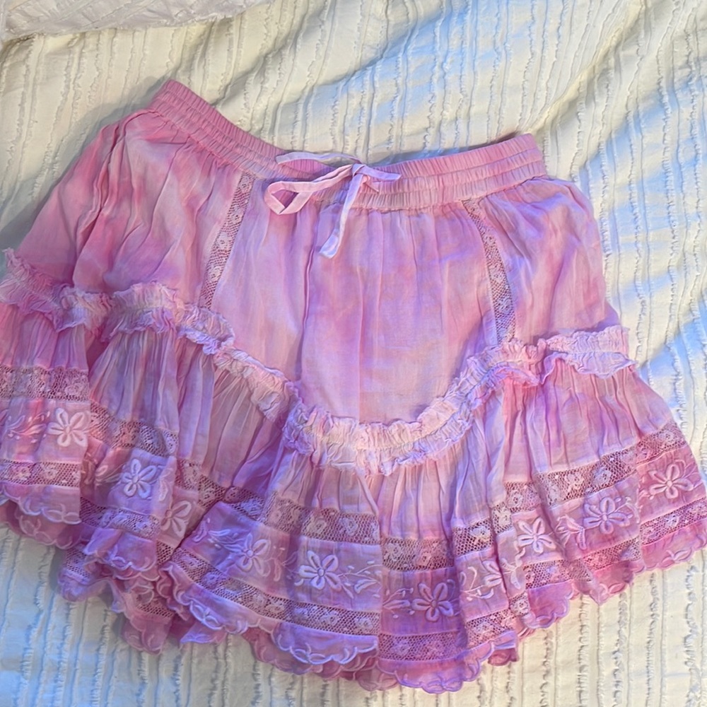 LOVESHACKFANCY RUFFLE MINI SKIRT